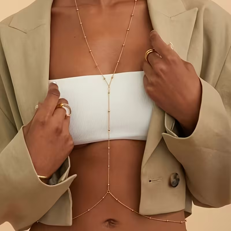 Body Jewelry By The Chain Gang - Fashion Simple Bead Chain Bohemian Women's