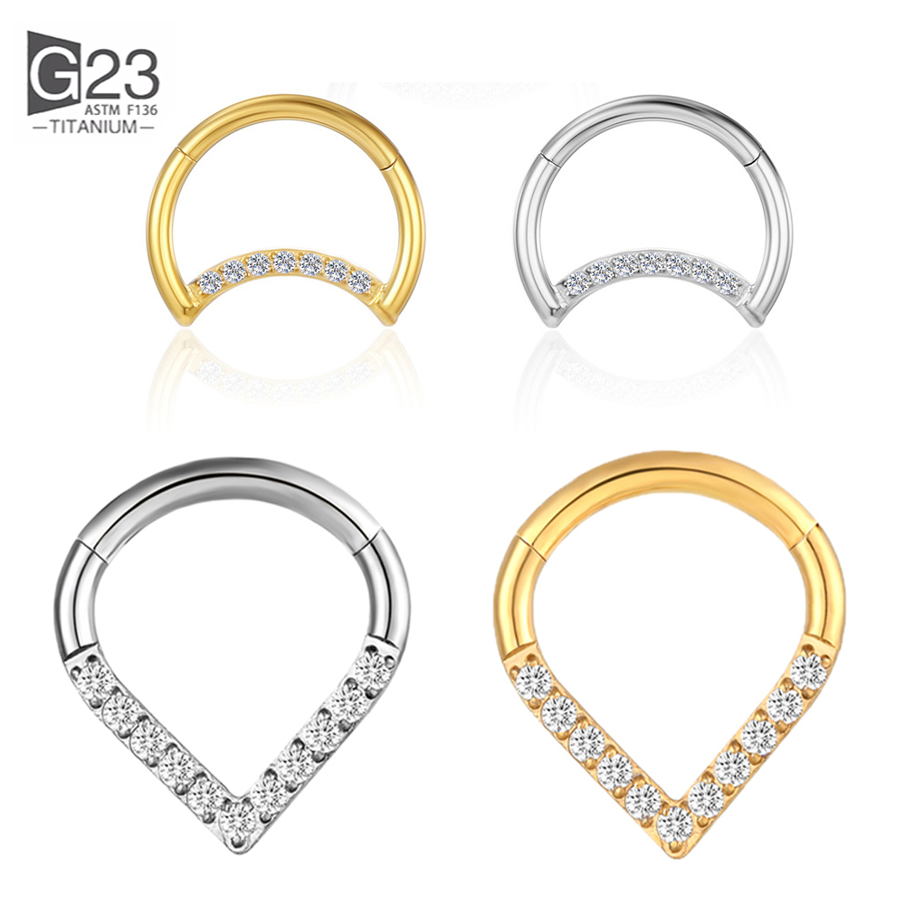 Body Jewelry Labret - F136 Titan Móc Giọt Lệ Phân