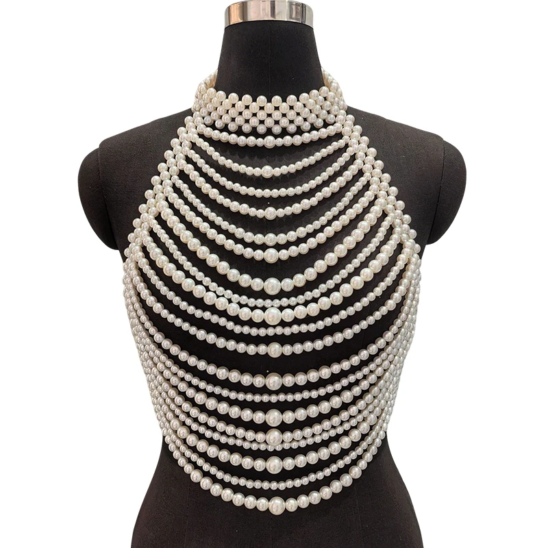 Body Jewelry Rings - 2026 Handmade White Pearl Multilayer Bridal