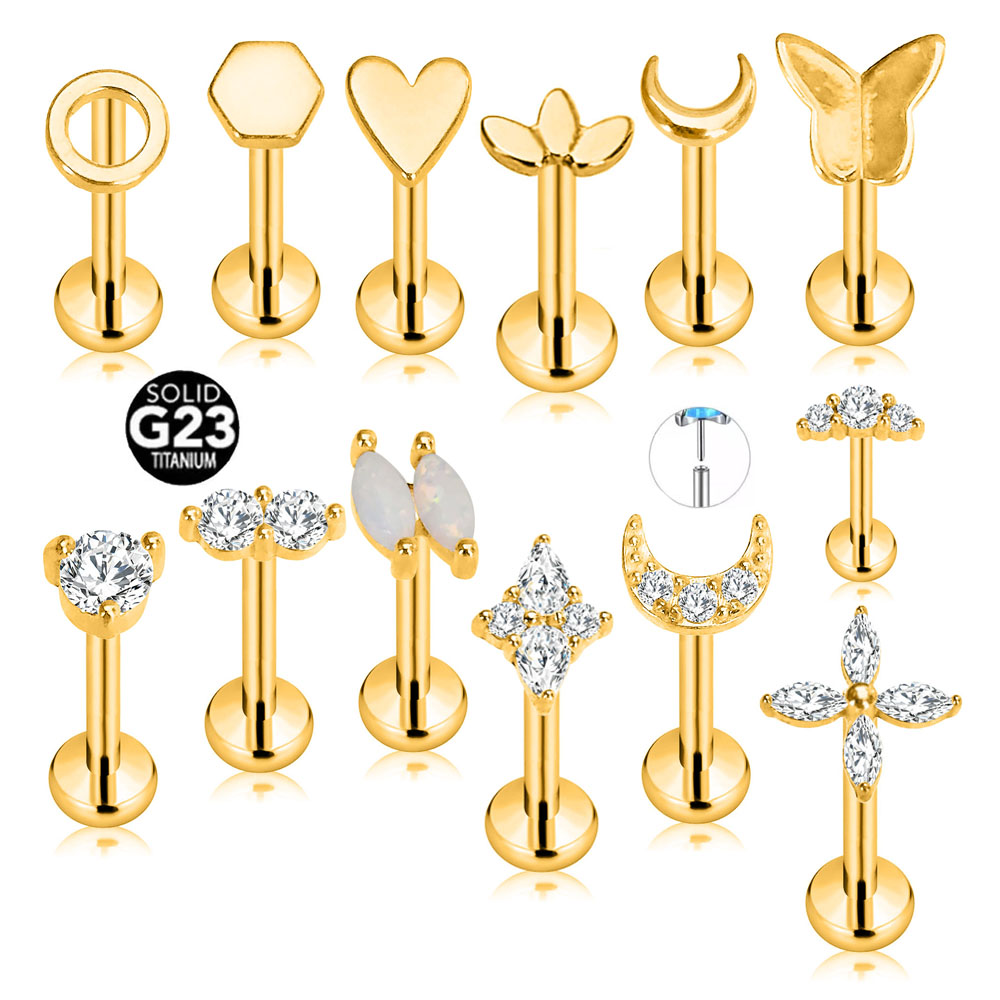 ASTM F136 G23 Titanium Flower  - đánh giá và giá Body Jewelry Threadless