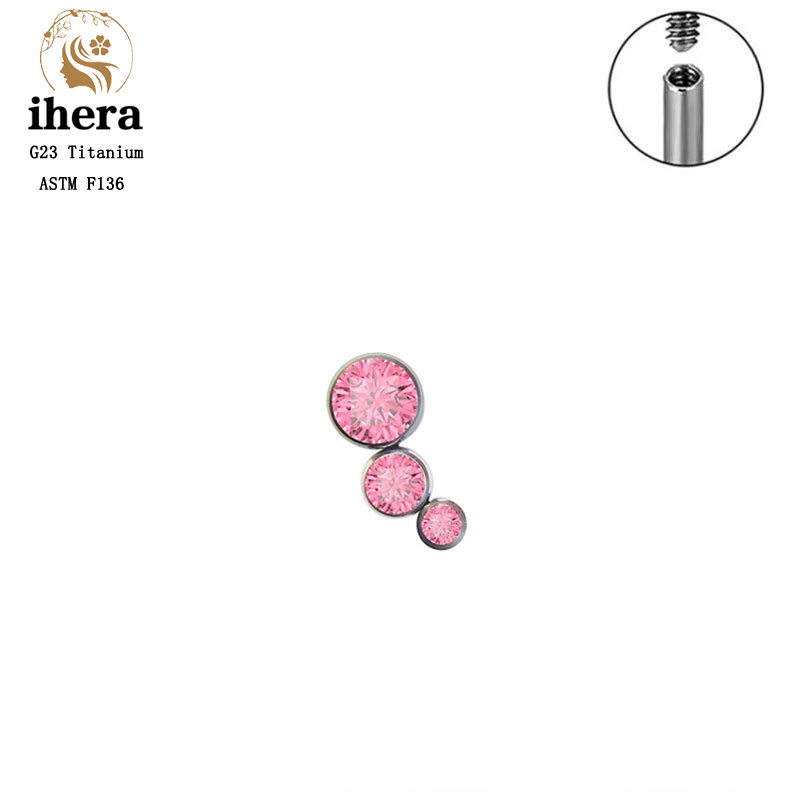 G23 Titan Tròn Đính Đá Zircon  - đánh giá và giá Body Jewelry Labret