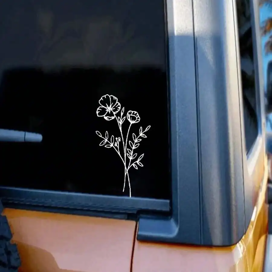 1pc Wild Flower Car Sticker, S - đánh giá và giá Body Jewelry Labret