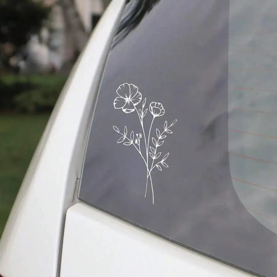 1pc Wild Flower Car Sticker, S - đánh giá và giá Body Jewelry Labret