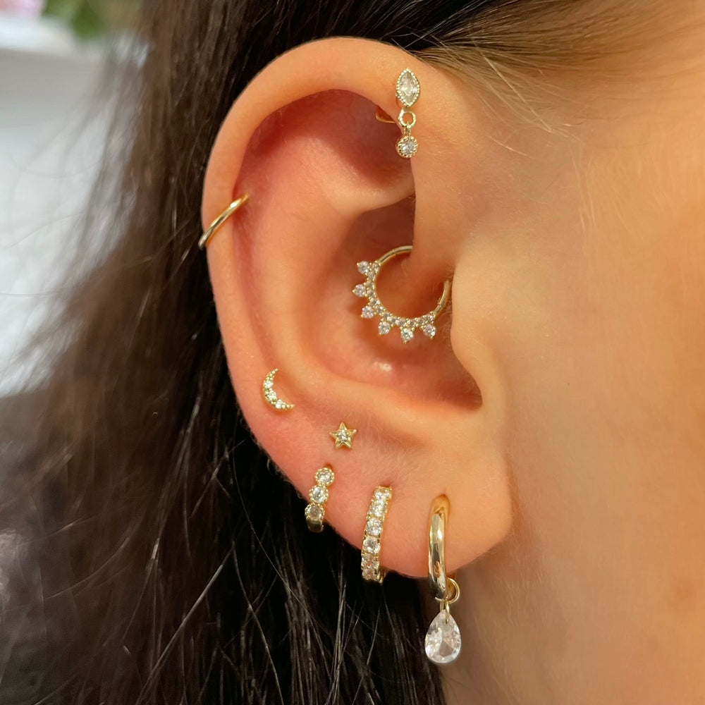 Trăng Sao Sụn Bông Tai Nữ Thời - đánh giá và giá Body Jewelry Labret