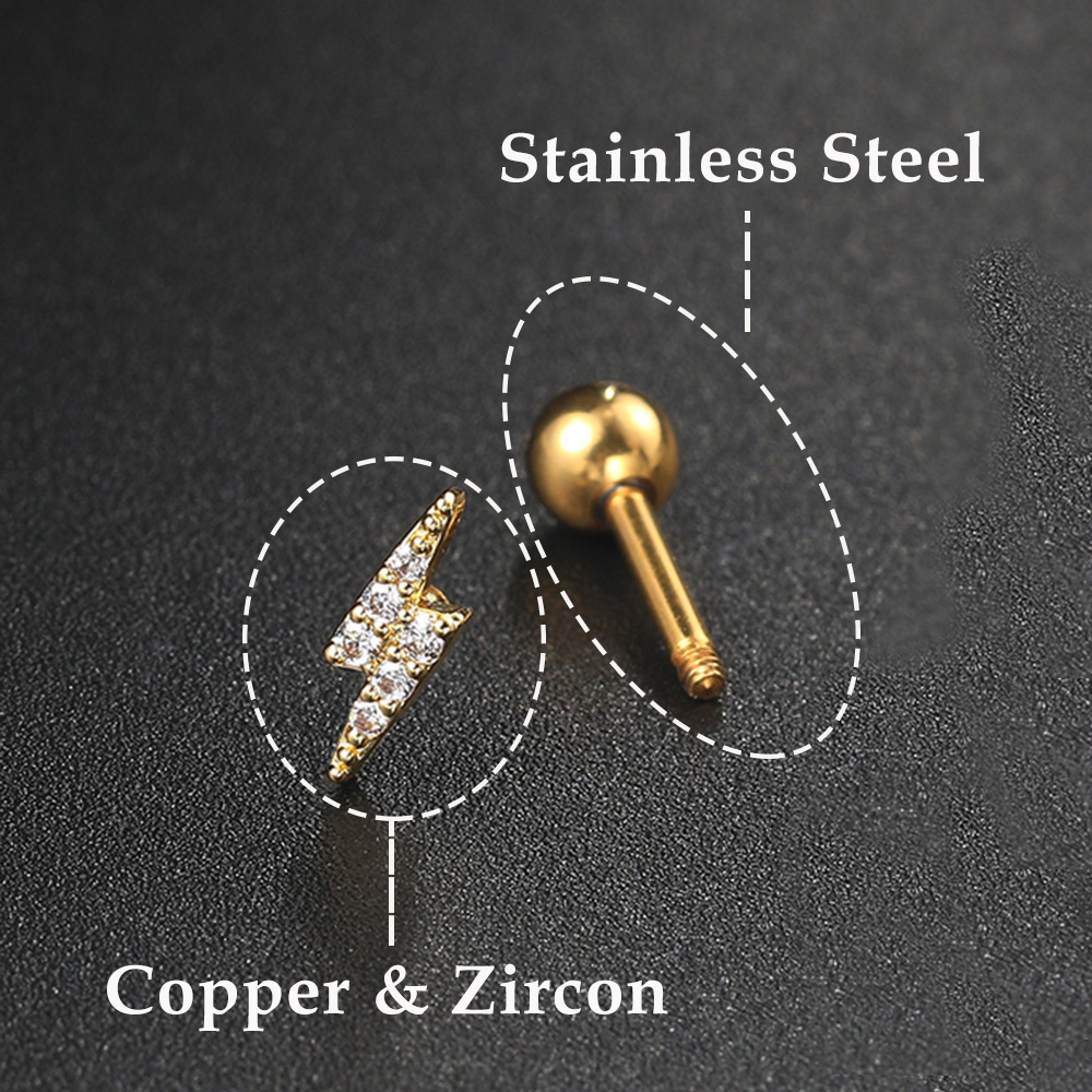 Trăng Sao Sụn Bông Tai Nữ Thời - đánh giá và giá Body Jewelry Labret
