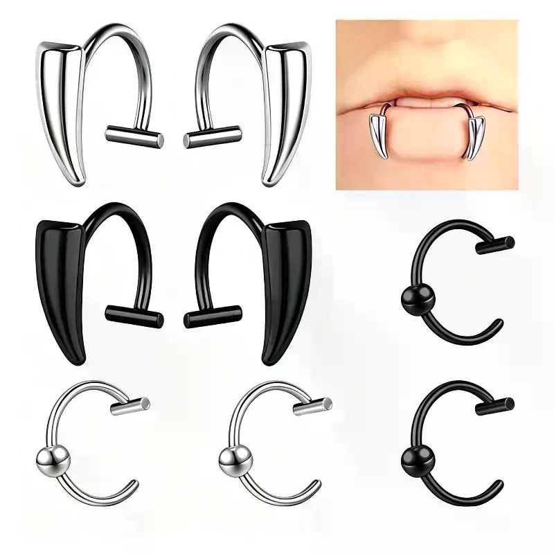 Punk Fake Lip Piercing Jewelry - đánh giá và giá Body Jewelry Rings