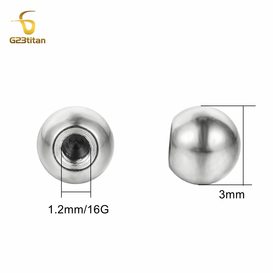 10pcs 16G 14G 3mm 4mm 5mm G23  - đánh giá và giá Body Jewelry Labret