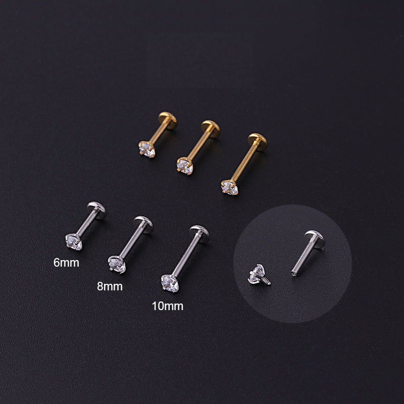 2pcs Stainless Steel Piercing  - đánh giá và giá Body Jewelry Labret