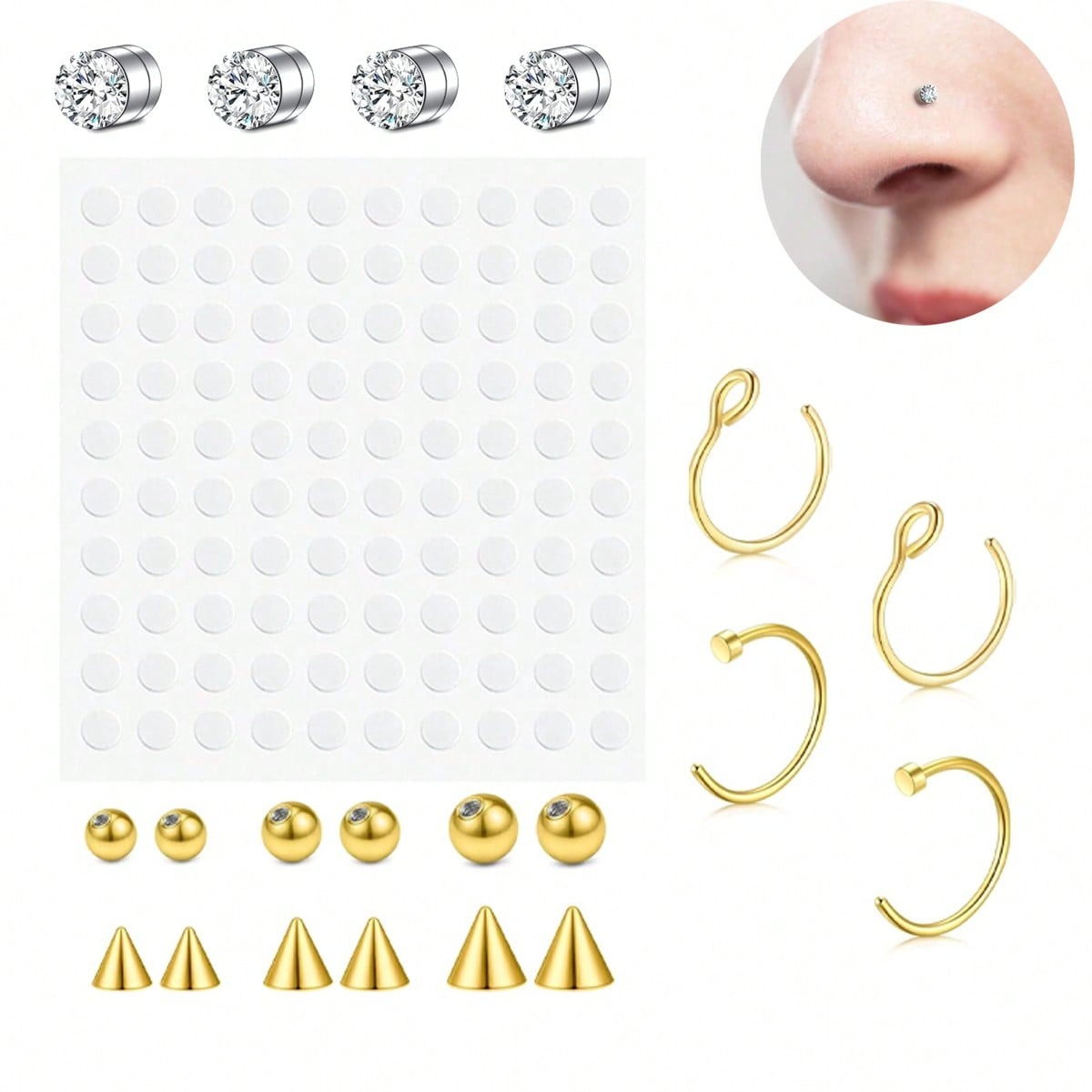 Fake Nose Rings Fake Septum Fo - đánh giá và giá Body Jewelry Rings
