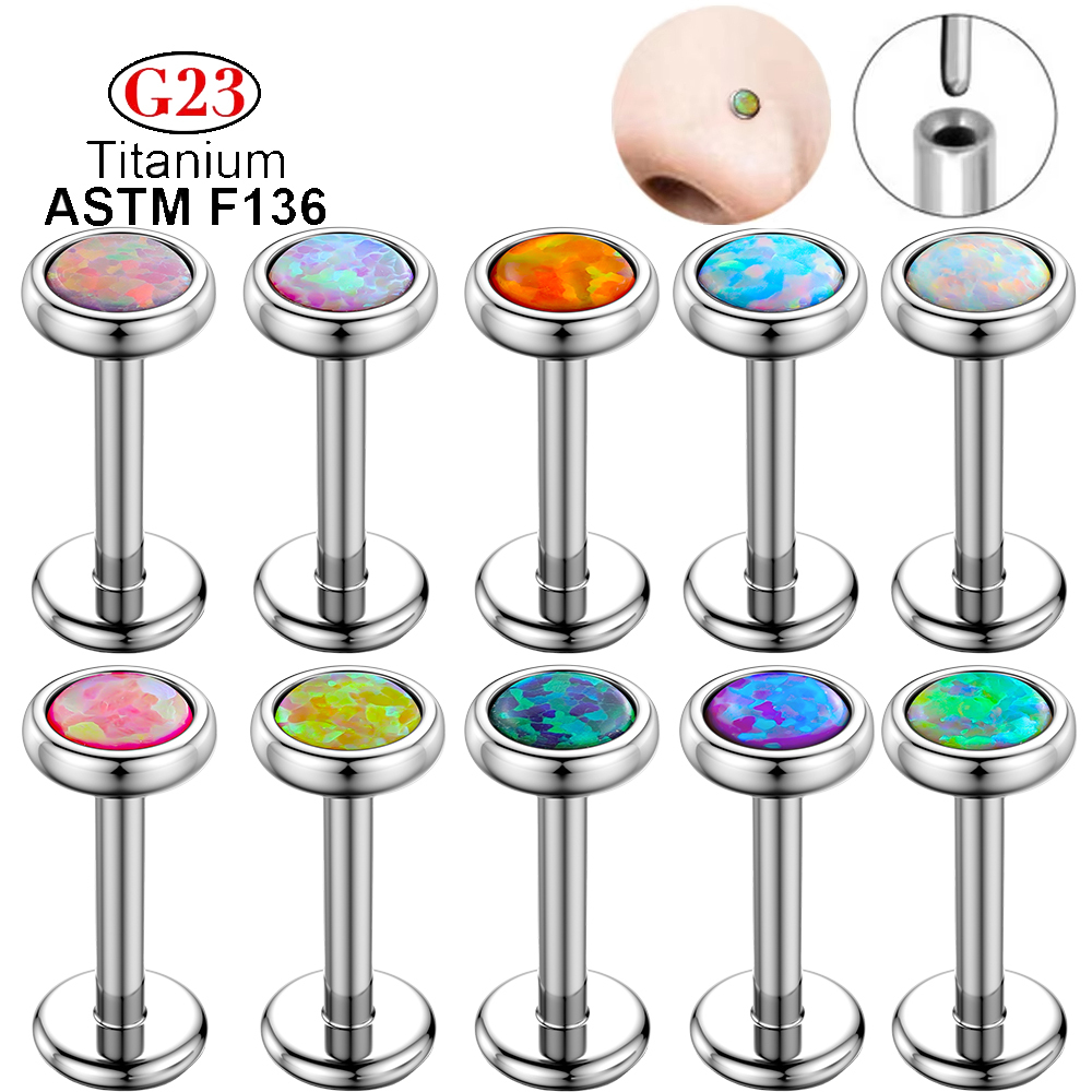 1pcs G23 Titanium Nose Labret  - đánh giá và giá Body Jewelry Threadless
