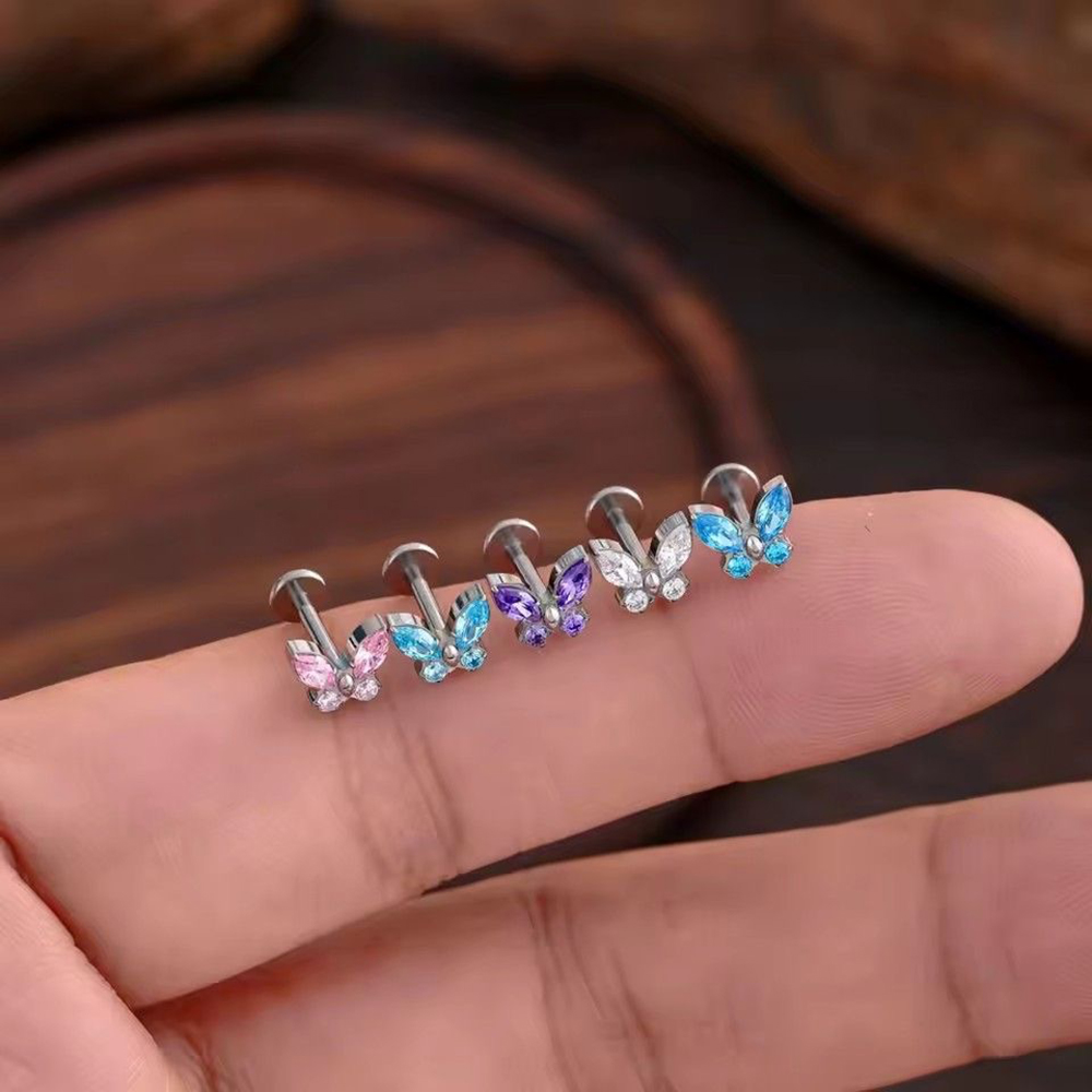 1PC G23 Titanium Butterfly Lab - đánh giá và giá Body Jewelry Labret
