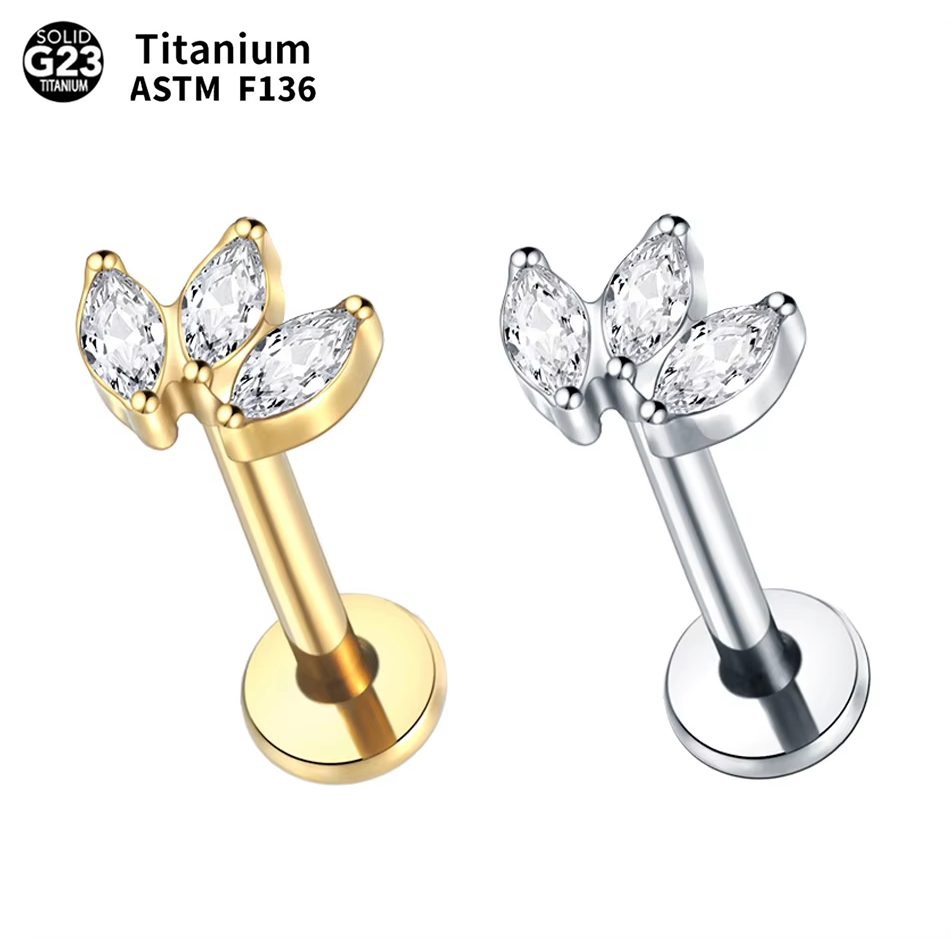 1pc Labret Piercing Titanium L - đánh giá và giá Body Jewelry Labret