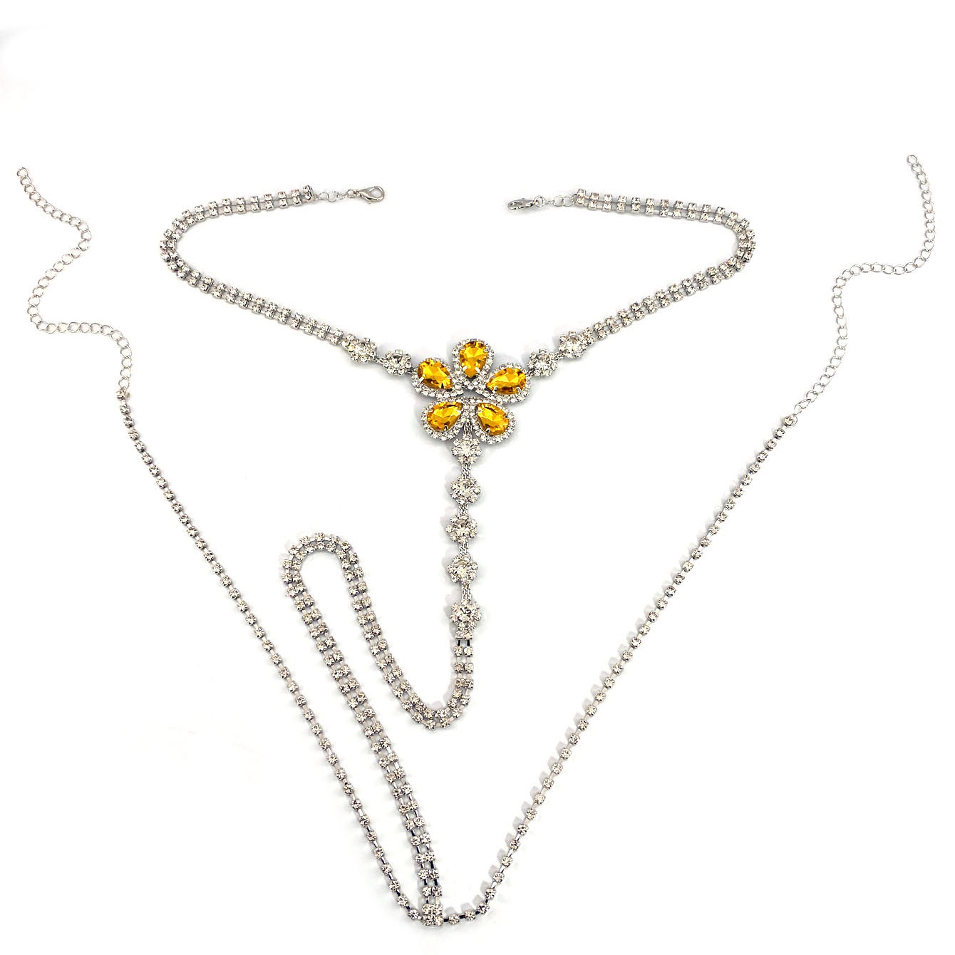 1pc Flower Shaped Sexy Rhinest - đánh giá và giá Body Jewelry Usa
