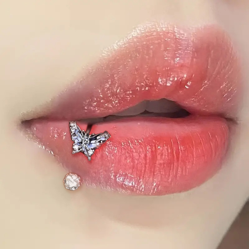 ASTM F136 Titanium Butterfly L - đánh giá và giá Body Jewelry Labret