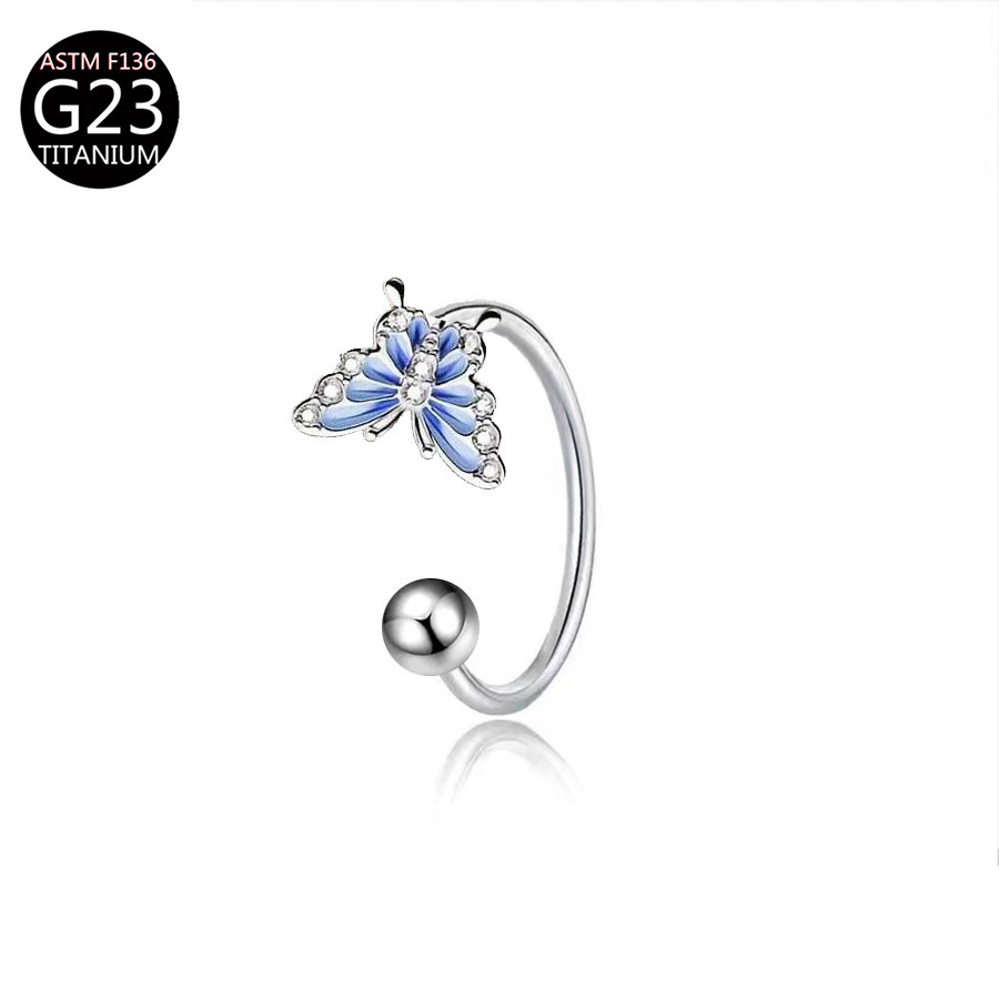 ASTM F136 Titanium Butterfly L - đánh giá và giá Body Jewelry Labret