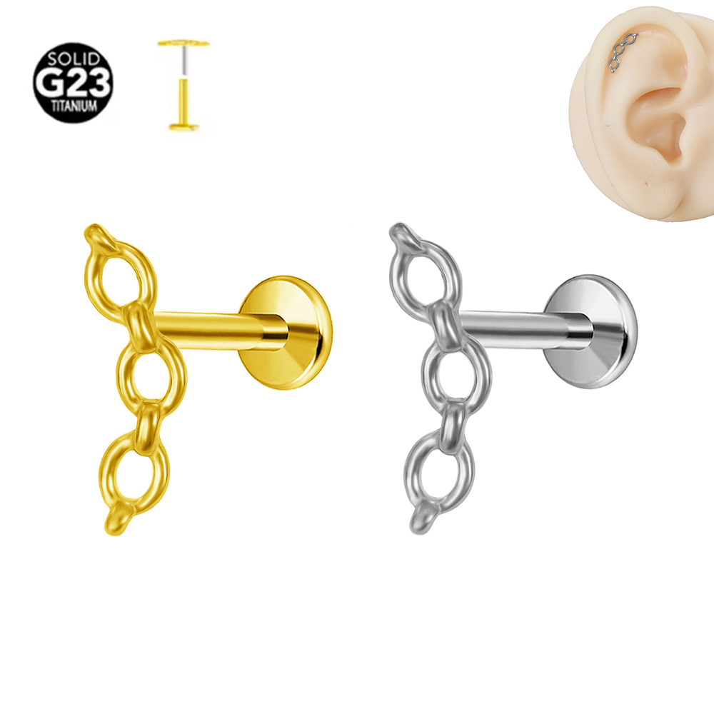 ASTM F-136 Titanium Labret Pie - đánh giá và giá Body Jewelry Threadless